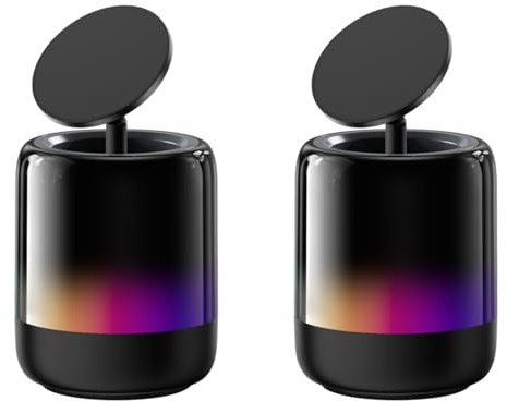 Q28Pro Stand Altoparlante rotante multifunzione da tavolo con suono surround 5 3 Illuminazione ambientale Accoppiamento a doppio altoparlante Batteria ad alta capacità Design portatile con foro per