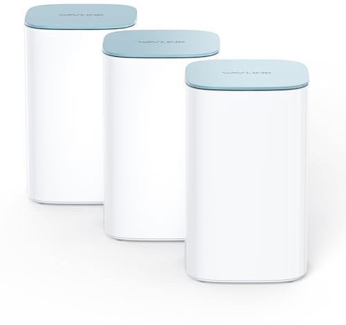 WAVLINK AX3000 WiFi 6 Mesh System 3 Pack - 2026 Latest, Up to 3.0 Gbps Speed & 7,300 Sq. Ft. Coverage, Replaces Wireless Router and WiFi Extender Signal Booster, Support Wired Backhaul, App Control