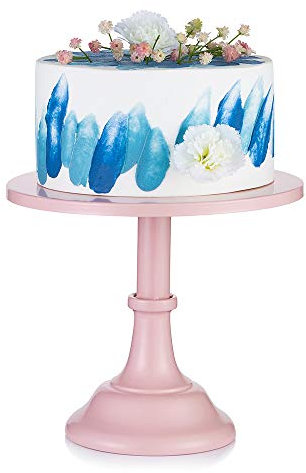 Nuptio Alzata per Torta da 25cm Alzata per Torte Rotonda Cupcake Stand in Metallo, Piedistallo per Torta in Metallo, Vassoio per Snack, Centrotavola per Forniture da Forno
