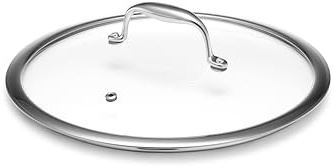 HexClad Premium Glasdeckel 25 cm – Transparenter Pfannendeckel mit Dampfauslass & Stay-Cool-Griff – Robustes Sicherheitsglas – Deckel passgenau für HexClad Pfannen & Töpfe – Ofen- & spülmaschinenfest