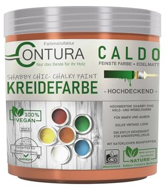 Contura BeGreen 250ml. Kreidefarbe Shabby Chic Möbellack Lack Möbel Farbe Holzlack Natur (28 Rusty)