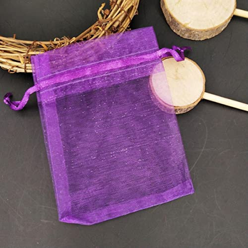 SAMCRY 50 Stück 30 x 40 35 x 50 große Organzabeutel Schmuckverpackung Geschenk Süßigkeiten Hochzeit Party Goodie Verpackung Gefälligkeiten Beutel Drawable Bags-deep purple,10x15cm -SH314-50,Andere