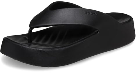 Crocs Women's Getaway Platform Flip Flop Sandals, Black, 9 Women