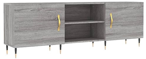 vidaXL TV Cabinet Grey Sonoma 150x30x50 cm Engineered Wood