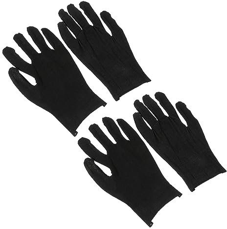 BESTonZON 24 Paare Schwarze Baumwoll Handschuhe Handschutz Warme Handschuhe Sicherheitshandschuhe Anti-handschuhe Verschleißfeste Handschuhe Rutschfest Arbeit Baumwolle