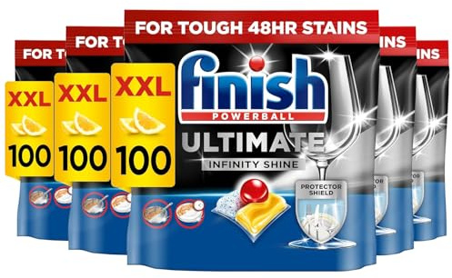 Finish Ultimate Infinity Shine Dishwasher Tablets, Lemon,500