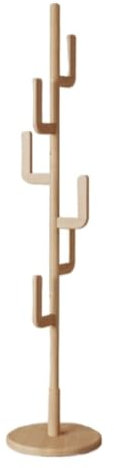 Attaccapanni per Ingresso Appendiabiti A Forma di Cactus dal Design Unico, Autoportante, in Legno, con Altezza Regolabile, con Ganci Attaccapanni da Terra (Color : B, Size : 180cm)