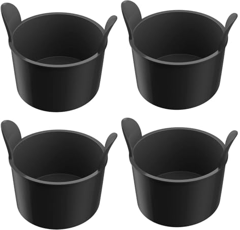 Paquete de 4 coceras de huevos de silicona antiadherente, hueveras escalfar, molde resistente para huevos cocidos, hervidores de huevos para horno, microondas, hervidor, hervidor, freidora de aire