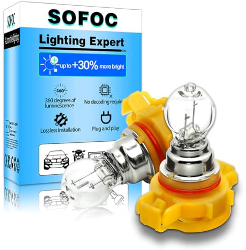 SOFOC PSX24W Bulb 12V Car Fog Lights Warm white Daytime Running Light Parking Lights PSX 24W Halogen Bulb 2Pcs