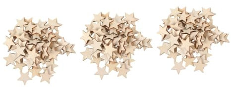 SEWACC 600 Stk Protokollscheiben Bunco-Ornament Kunstprojekt Figuren für Straßenaccessoires Bastelholz Sternenholzscheiben leere Holzscheiben Hölzern