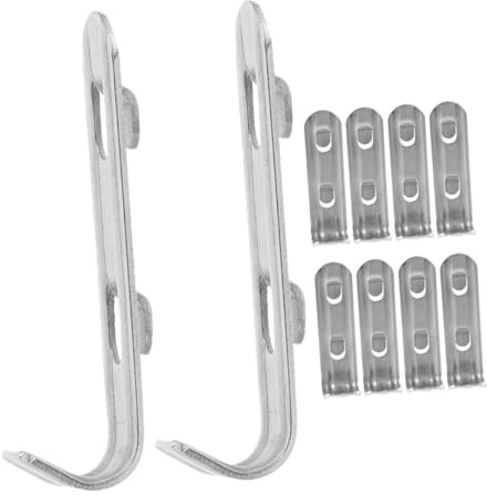 Veemoon 10pcs Stainless Steel Hooks for Refrigerator Freezer Cooler Shelf Support Clamp