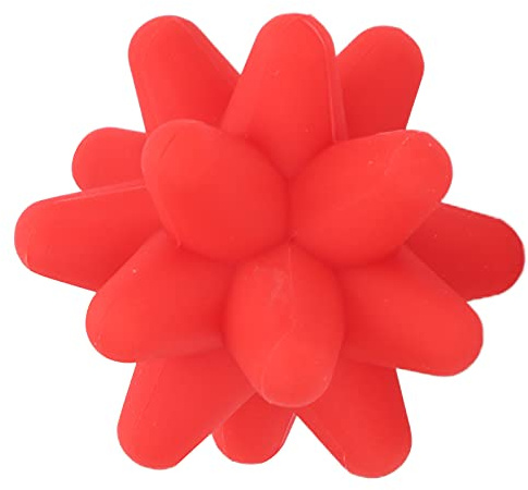 Massageball, Massagebälle, 3,1 Zoll, Tragbarer Silikon-Yoga-Fitness-Igel-Massageball, Stacheliger Massageball, Punktmatrix-Massage Zur Muskelentspannung (Rot)