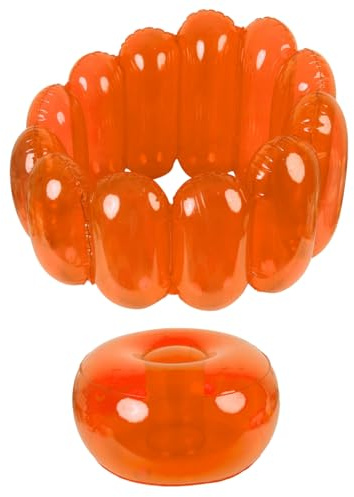 Klarer aufblasbarer Stuhl, aufblasbare Stühle für Erwachsene, Transparenter aufblasbarer Stuhl aus PVC für den Außenbereich, Blow Sofa-Sitz, aufblasbarer Lounge-Sessel, aufblasbare Möbel, Filmstühle f