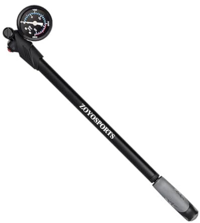 Gabelpumpe mit Manometer, Luftablassknopf, tragbare Fahrrad-Aufhängungspumpe Minii-Pumpe für Fahrrad, Fahrrad-Stoßpumpe, tragbare Fahrrad-Aufhängungspumpe, Miniipumpe für Fahrrad, Stoßdämpfer,