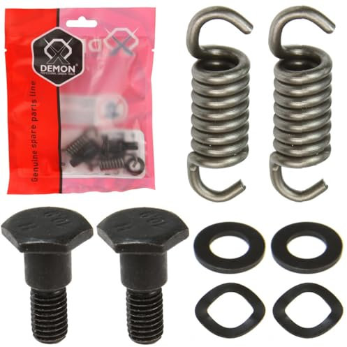 IMJ-Global Set de Réparation d'Embrayage Débroussailleuse | 8 Pièces | 2 Vis | 2 Ressorts | 2 Rondelles Plates | 2 Rondelles Silhouettes