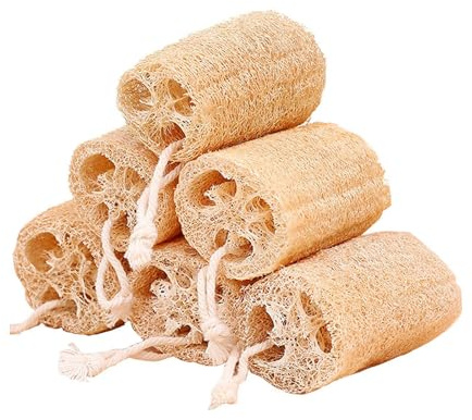 6Pcs Luffa Schwamm,Dusche Luffa Gurke Schwamm Luffa Badeschwamm Duschschwamm Spülschwämme, Loofah Schwamm Peeling Körper Luffa-Schwamm Luffaschwamm Rückenschrubber für Dusche&Küche