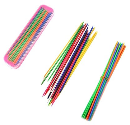 BESTonZON 30piezas Juguetes Interactivos Hijos De Palos Barras De Colores Educativas Palos De Agarre Barras De Equilibrio Caja