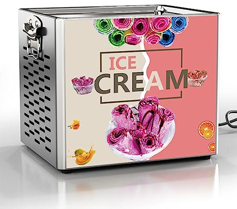 WOTZOV Sorbetière, Mini Machine à Glace électrique, Machine à Glace au Yaourt 330 W, Machine à Glace Automatique avec 2 pelles à Glace pour Une Fabrication Maison Facile