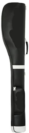 L6NqIAG Leichte Golftaschen aus PU-Leder, tragbare Golftaschen mit hoher Kapazität und Schultergurt, Faltbare Soft-Stand-Pakete Golfschlägertasche(Black)