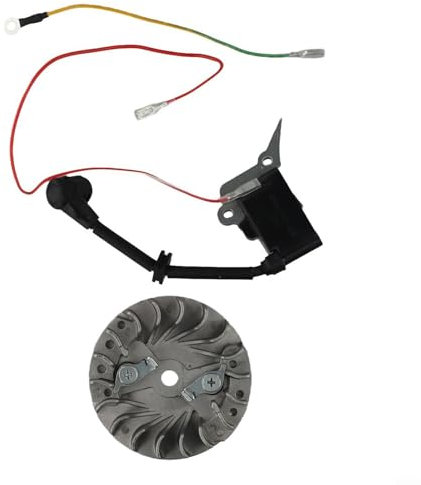 Kit per motosega a catena, volano e kit di accensione per sega a mano singola da 30,5 cm, kit di accessori per motosega 2500 25 CC, argento e nero