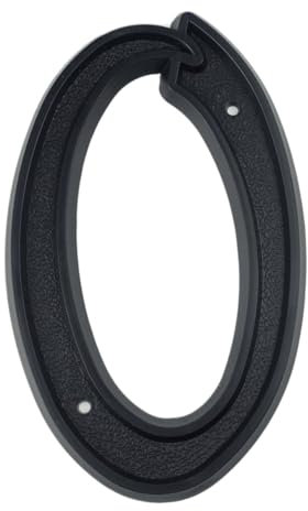 QIUSHIBO Numero Civico Esterno 1 pz 5.5 139mm Grande Numero Civico Nero ABS Plastica Numero Porta Cassetta Postale Indirizzo Cartello Numero Civico Esterno #0-9 Numeri Civici Esterni(0)