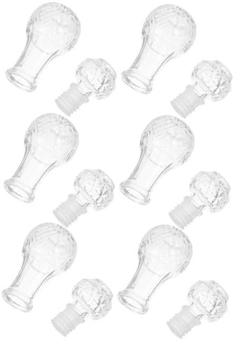 ZUNOXAZ 6pièces Carafe à Vin Verre Transparent Bouteilles Uniques De Carafes Distributeurs De Whisky Et Brandy Avec Bouchon Pour Conservation De Fraîcheur