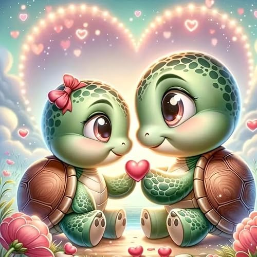 Picmondoo Diamond Painting - 30 x 30 cm - Paul and Paulinchen in Love