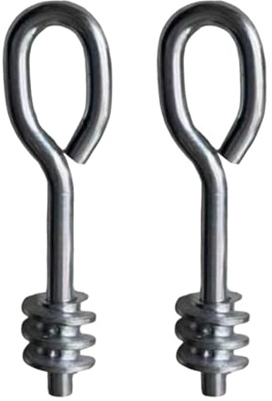 Amagogo 2 pernos de ojo de elevación con tornillo para toldo de terraza, sombrilla de patio, resistente al viento, para césped, interior y exterior,