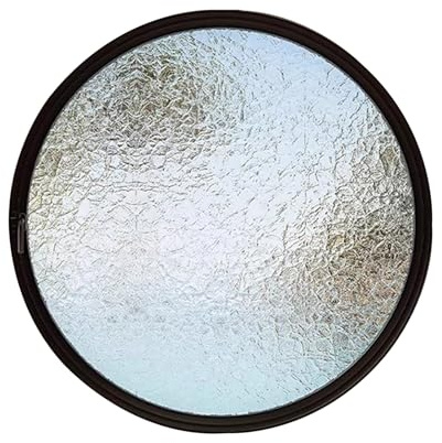 LFONDIGE Fenêtre Ronde rotative à axe Central, diamètre 60, 80, 100 cm, en Alliage d'aluminium, fenêtre de Ventilation rotative à 360 ° pour sous-Sol, Grenier et Salle de Bain (Noir, 60 cm)