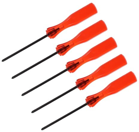 OSALADI Lot De 5 Tournevis Triwing à Pointe En Y, Pour Réparation De Consoles Ds, Plastique Dur Et Métal, Rouge, Longueur 12,7 Cm, Outil Précis Et Portable
