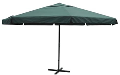 Frdhee Auvent de balcon - Petit parasol en aluminium - Vert - 500 cm - Pour patio, jardin, terrasse, marché