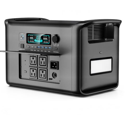 CTOLITY AP2000 Set Tragbare Powerstation mit 200W Solarpanel, 2000W Solargenerator, 220V Steckdosen mit max. 2600W Leistung, LFP Powerstation für Outdoor Camping Stromreserve Wohnmobil Notfälle
