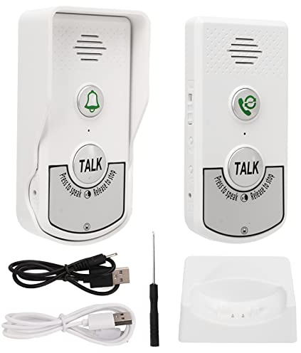 Eujgoov Campanello Citofonico Vocale Wireless a Lungo Raggio di 1000 M con Chip per Comunicazioni Audio Chiare in Fabbrica a Casa