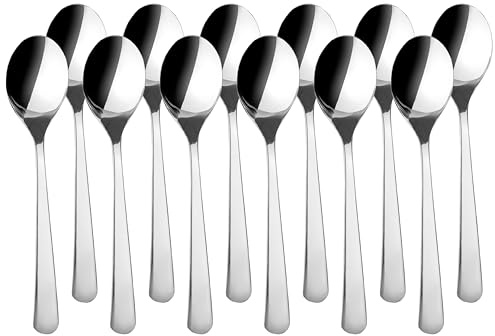 Lacor - JAY - 11050001 - Pack de 12 Cucharas de Mesa, Colección Alma | En acero inoxidable, para un uso práctico y profesional en cocina; ideal para cocina profesional y uso diario en casa