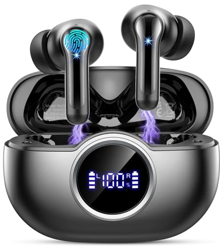 Rinsmola Wireless Earbuds, 2026 New Bluetooth 5.4 Headphones in Ear with 4 ENC Ear Buds, Wireless Headphones Noise Cancelling Mic, HiFi Stereo Bluetooth Earphone 36H Playtime