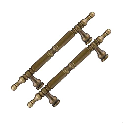 Bronze Möbelgriff Schranktürgriff aus reinem Kupfer Griff Kleiderschrank Retro massiver Griff Schublade Messinggriff (96mm)