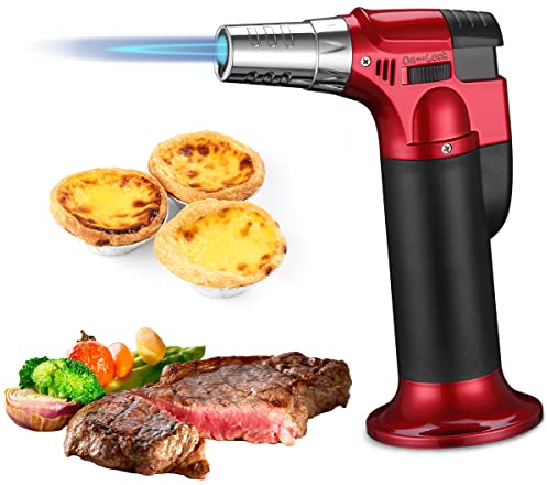Antorcha de Cocina Butano, XiXiRan Soplete Cocina Profesional, Antorcha Encendedor Llama Ajustable, Recargable Antorcha Butano Culinario, Quemador Cocina, Butano Encendedor Recargable (Senza Butano)