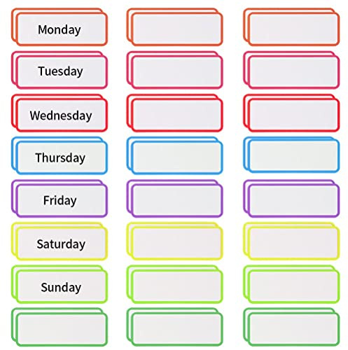 54PCS Imanes Etiquetas Magnéticas de borrado en seco, Imanes para Escribir Imanes Reutilizables, Magnéticas Reescribibles para Pizarra Blanca, Tablero Kanban, Nevera y más, Tarjetas Magnéticas, 8*3cm