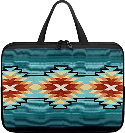 Chaqlin Aztec Tribal Print Laptop Sleeve Briefcase Handbag Women Men, 17 Inch Laptop Protective Case with Zipper