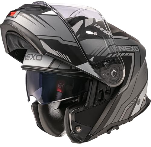 Nexo Klapphelm Comfort II ECE 22/06 Motorradhelm für Herren Damen Rollerhelm Helm
