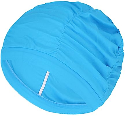 Lin’s Liliana Cuffia da nuoto per capelli lunghi - Cuffia da bagno per donne e ragazze – Berretto da bagno a vestibilità comoda, regolabile (Blu chiaro)