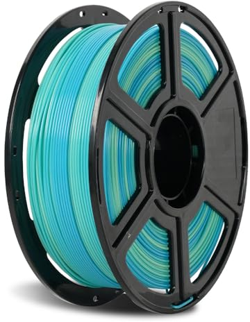 FLASHFORGE 3D Drucker Filament Farbverlauf PLA Filament 1.75mm, 1KG Spule (2.2lbs), Maßgenauigkeit +/- 0.02mm, bessere Zähigkeit & keine Knötchenbildung 3D Druck Filament (Gelb-Blau)