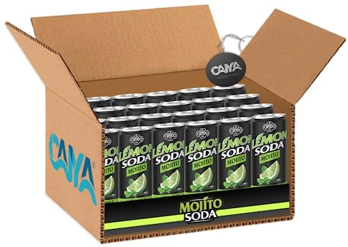 24X Lemonsoda Mojito L'Originale Analcolico Italiano Lemon Soda 330ml [CAIYA® BOX da 24 Lattine] - Drink Summer 2023