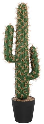 Cabilock Piante Finto Finte in Plastica Cactus Grandi Vaso Grasse a Effetto Decorativo e Facile Manutenzione da Interno per Soggiorno e Arredo Casa