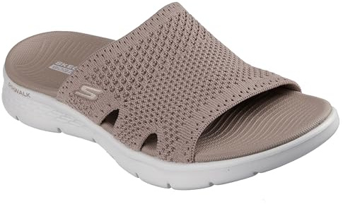 Skechers Women's Slide Sandal, Taupe, 10