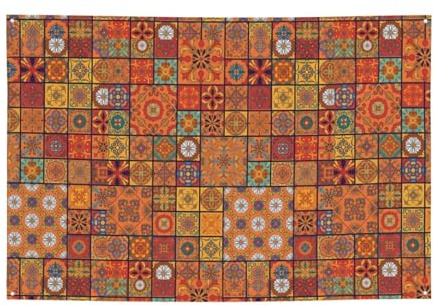 Marokkanisches geometrisches Banner für alle Jahreszeiten, Weihnachtsdekoration, 120 x 180 cm
