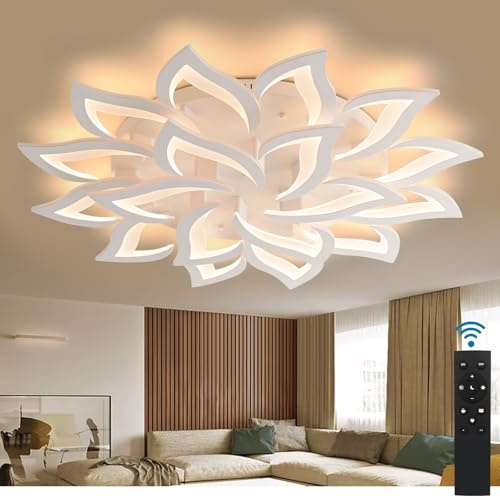 Sky angle LED Deckenleuchte Dimmbar,Wohnzimmerlampe mit Fernbedienung Farbwechsel,Schlafzimmer Deckenlampe moderne Deckenbeleuchtung Deckenbeleuchtung