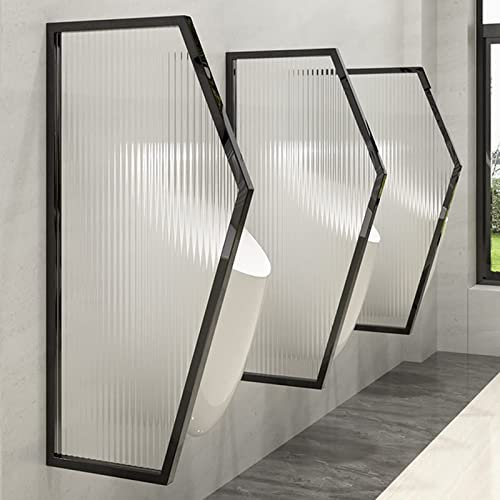 CHBGLNTY Urinal-Trennwand für Männer, Sichtschutz, Badezimmer-Trennwand, Toiletten-Sichtschutz, kreative Trennwand, Raumteiler (Roségold, 1 Stück) (Schwarz, 1 Stück)