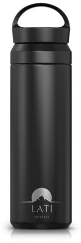 Stainless Steel Water Bottle - 500ml Vacuum Insulated Keeps Drinks Cold 24Hrs, Hot 12Hrs - Reusable Leakproof Thermos Flask with Handle
