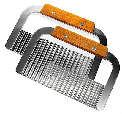 Cabilock Cortador Ondulado de Acero Inoxidable para Patatas y Verduras